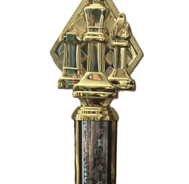 Trophy for First Place of the Chess Tournament at the Henderson Rec Center