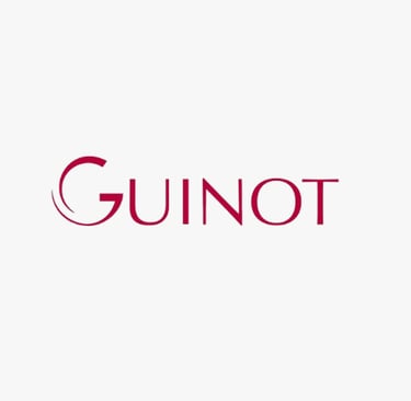 Logo of GUINOT, a professional skincare brand whose standards are met by King Fly.