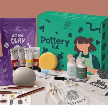 Handmade pottery kit gift set Canada eco-friendly craft supply