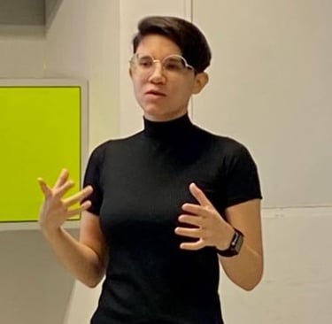 person giving speech