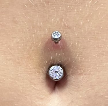 Professional navel piercing in Montrose studio with sterile tools