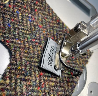 a sewing machine with a label on it