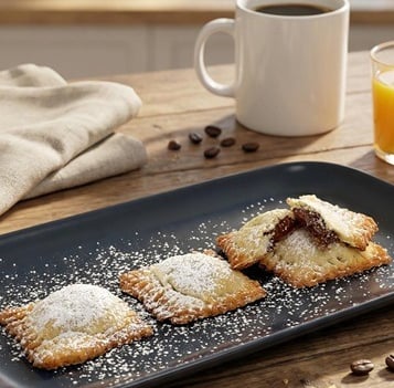 Puff pastry Gluten free cookies with chocolate cream recipe