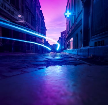 Paysage urbain graphique et architectural par David Keochkerian