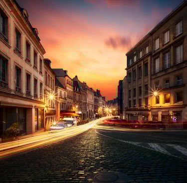 Paysage urbain graphique et architectural par David Keochkerian