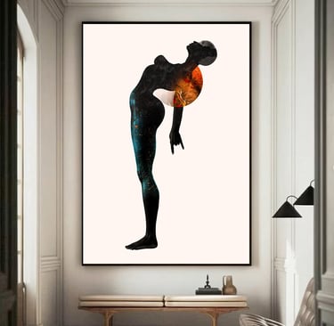 Abstract African woman art