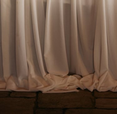 a table with candles and candles on it