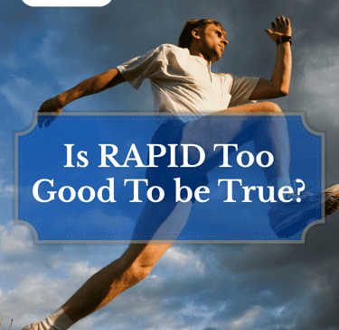 a man running midstride