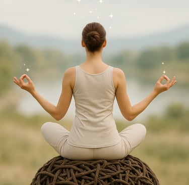 Femme en situation de détente fasse au stress