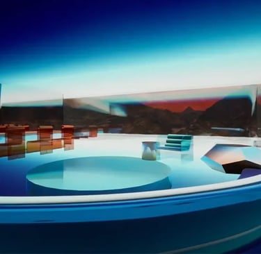 Digital Mars House by Krista Kim — futuristic virtual home interior.