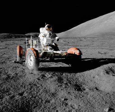 moon vehicle on the moon