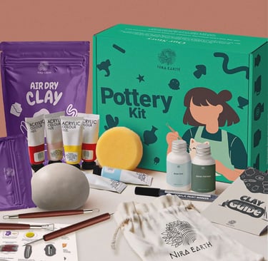Handmade pottery kit gift set Canada eco-friendly craft supply