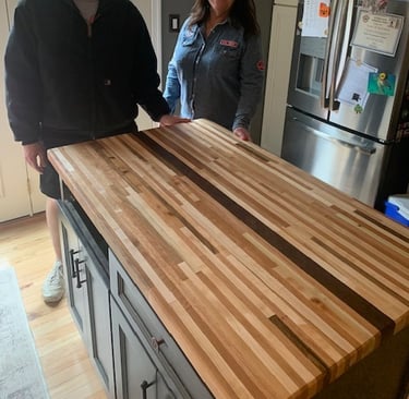 Custom butcher block countertop
