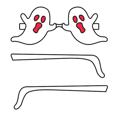 free ghost glasses 3d pen template for halloween crafts