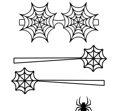 free spider web glasses 3d pen template for halloween crafts
