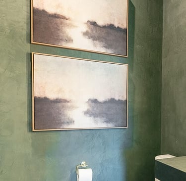 Modern Roman clay with a smooth, textured finish, creating a warm and sophisticated focal