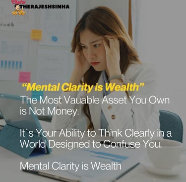The Most Vauable Asset You Own is Not Money.  It`s Your Ability to Think Clearly in a World Designed to Confuse You.  Mental 