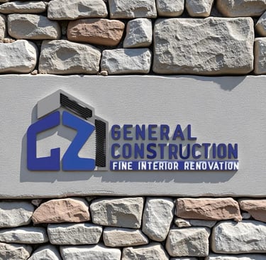 a sign that says general construction services for general construction