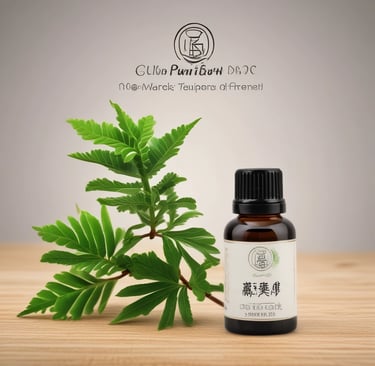 several vials in white wooden organizer shelf