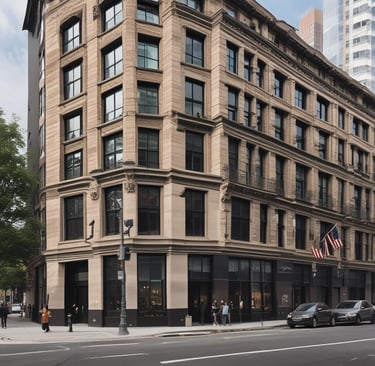 a very tall building with a bunch of plants growing on it