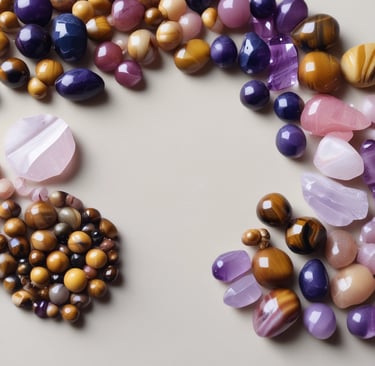 a variety of colorful beads and beads on a table
