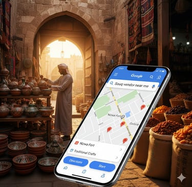 a person standing in front of a building with a map on it