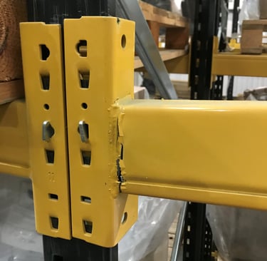 damaged beam connectors - A-Z Storage Systems 