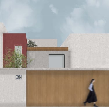 Fachada conceptual remodelación arquitectonica