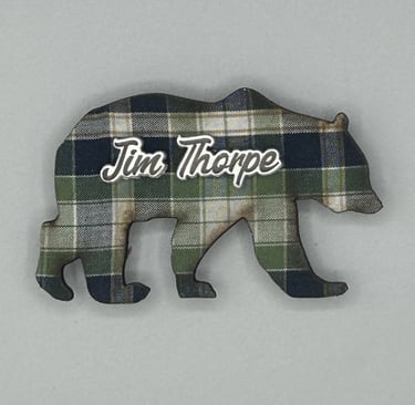 laser cut bear shaped souvenir magnet