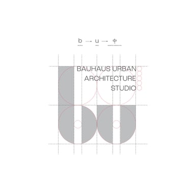 Logo-utviklingsprosess for Bauhaus Urban Architecture Studio.