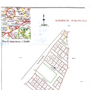 lot de 13 terrains de 150 m² sis à Bambilor. Voir les parcelles marquées sur le plan. Délibération 