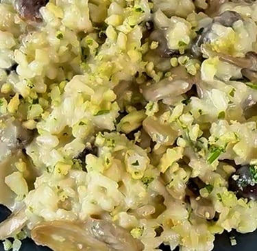 Vegan mushroom risotto