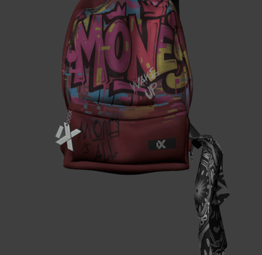 a backpacker with a backpacker bag on it