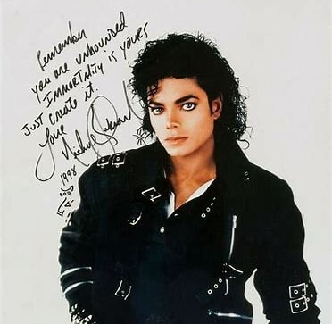 Michael Jackson signed photo 