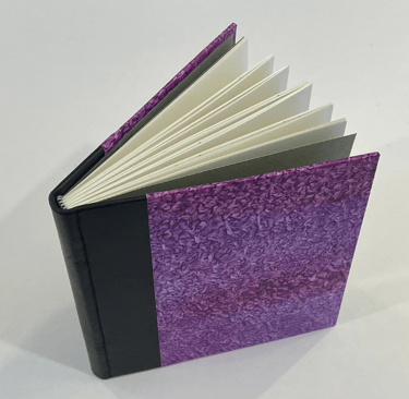 Journal with mottled paste paper