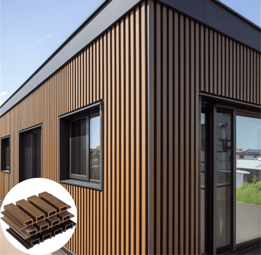 install brown wpc exetrior siding cladding