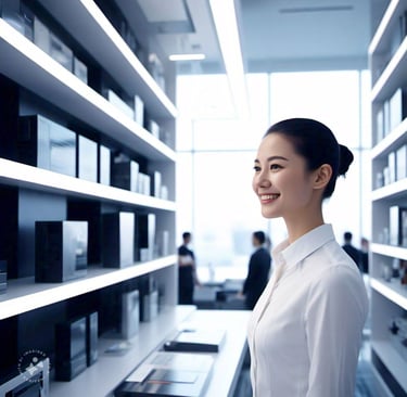a woman in a white shirt smiling