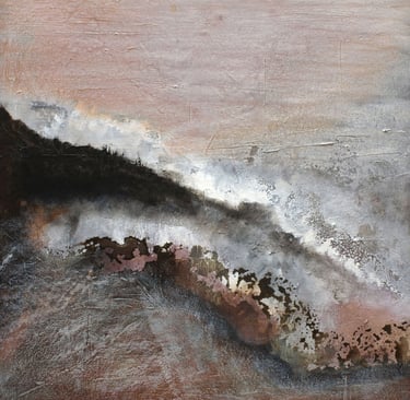 Jaï - Acrylique sur toile "Austral n°2" 80x80cm - Collection "Les grands Espaces " 2025