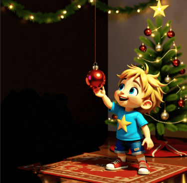 Alvey hanging a bauble alveystarr.com