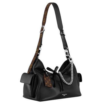 LOUIS VUITTON Carryall Cargo PM Lambskin Small Shoulder Bag Black