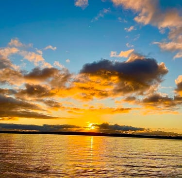 Cape Breton Sunrise View from Balmor Landing Airbnb private waterfront beach