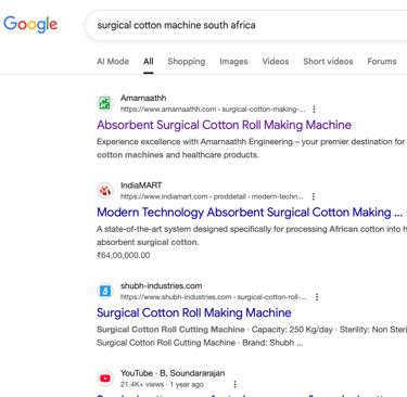 Surgical cotton roll making machine in Mumbai – Amaranaathh Engineering ranked #1 with SEO by dhana