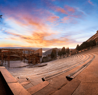 Red Rocks Amphitheatre at sunrise