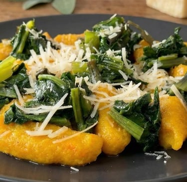 Pumkin gnocchi made at home