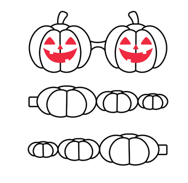 free pumpkin glasses 3d pen template for halloween crafts and parties