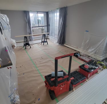 living room before change to private room