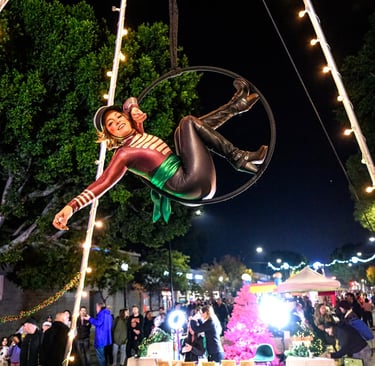 Becca Battoe shot by Jim Sabo for Parlour Confessions at Burbank Holiday in the Park 2022