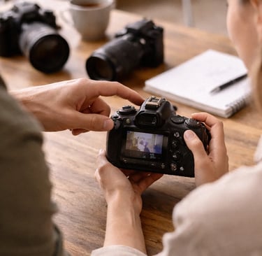 gros plan sur un cours photo