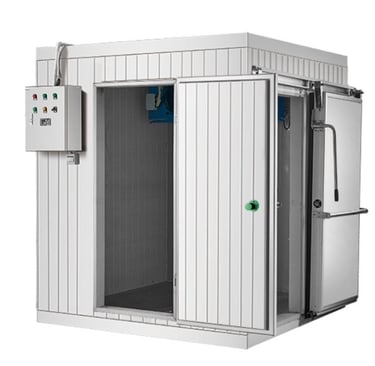 cold storage room on fishing boat with marine refrigeration system