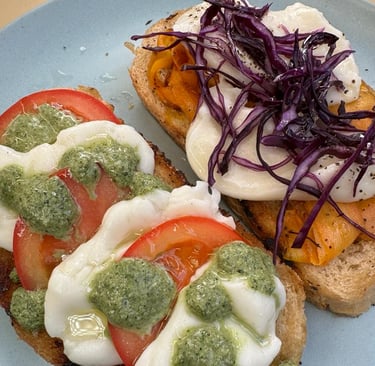 Cauliflower mozzarella sandwiches